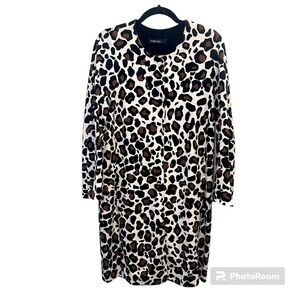 Marc Cain Leopard Print Viscose Duster Coat